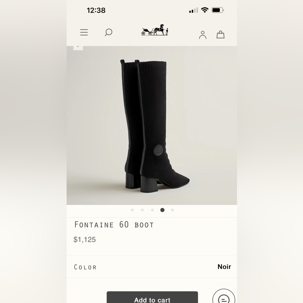 Hermes Fontaine 60 Black Boots excellent condition - Picture 5 of 15